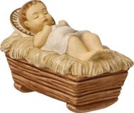 Goebel - Kerst | Decoratief beeld / figuur Kerststal Baby Jezus | Aardewerk - 7cm