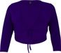 YOEK Dames Bolero met lange mouwen paars