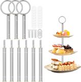 Ibenzoa® Multifunctionele Metalen Plankenrekken Set, Zilver, 3-Vierdiep, Voor Diverse Gebruik