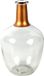 Countryfield Bloemenvaas Firm Big Bottle - helder transparant/koper - glas - 15 x 25 cm