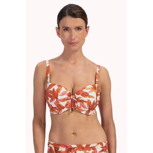 Cyell voorgevormde beugel bikinitop wit/lichtbruin