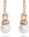 Swarovski Dames Oorbellen Oorknoppen Metaal Roségoudkleurig