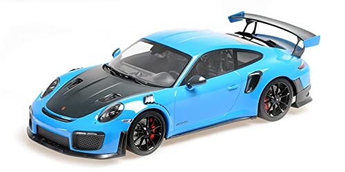 MINICHAMPS 155068308 - Porsc. 911 (991.2) Gt2Rs blauw met zwarte wielen 2018 - schaal 1/18 - verzamelstuk miniatuur