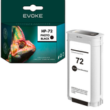 Evoke Compatible Ink for HP 72PBK 72 72 PBK C9370A Black Photo 130ml for Designjet T610 T620 T790 T770 T1100 T1200 T1200 HD T2300 T1300