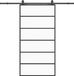 vidaXL Schuifdeur met beslagset, 102x205 cm, ESG glas, zwart