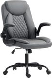 HOMCOM Chaise de bureau gris foncé