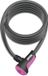 Onguard Kabelslot Coil Neon 180 Cm X 12 Mm Zwart/roze
