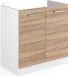 Vicco R-Line Meuble sous évier – 80 cm avec portes, sans plan de travail Sonoma