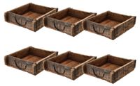 Novaliv 6X houten kist vintage 30 x 25 x 8 cm oude baksteenvorm hout grote multifunctionele kist gemaakt van gerecycled oud hout elke vorm is uniek ? Vintage doosdecoratie