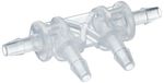 NeoLab 2-0989 dubbelhoekige connector voor slang-binnendiameter 1,5 mm (pak van 10)