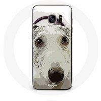 Maniacase Hoesje voor Samsung Galaxy S6 edge Greyhound hondenras