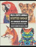 Wild & Exotic Animals: Mystery Mosaic Color by Number