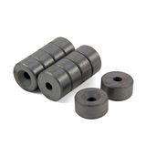 Ferrietmagneet 10 stuks - 20 mm dia x 10 mm dik x 5,2 mm c/gootsteen - 1,2 kg trek - noord