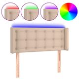 VidaXL Hoofdbord LED 163x16x78/88 cm Kunstleer Cappuccinokleurig