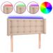 VidaXL Hoofdbord LED 163x16x78/88 cm Kunstleer Cappuccinokleurig