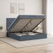 Maison Exclusive - Lit Ottoman avec matelas, couleur gris foncé, 160 x 200 cm, revêtement en velours