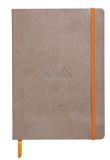Rhodia Softcover Notitieboek – A5 – 160 Bladen – Gelijnd – Ivoorkleurig Papier 90 g/m² – Met Elastieksluiting - Taupe