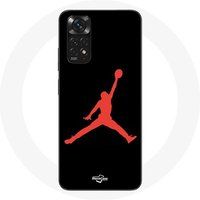 Maniacase Hoesje voor Xiaomi Redmi Note 11 4G Michael Jordan Logo Rood