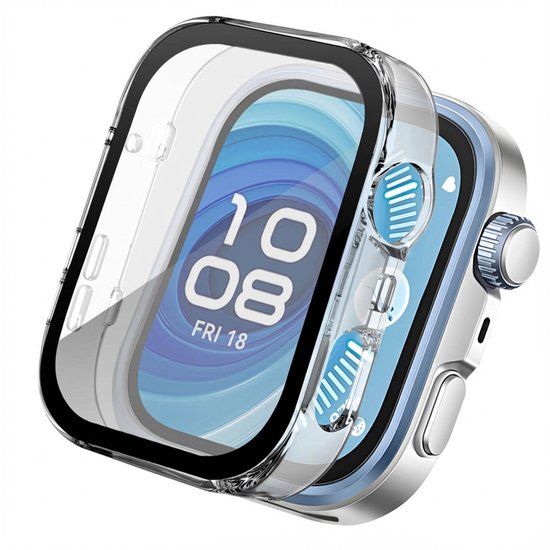 imoshion Ploonk B.V. Screenprotector - Geschikt voor Huawei Watch Fit 4 Pro - Full Cover Hard Case / Beschermend Hoesje - Transparant