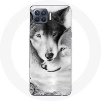 Maniacase Oppo A93 5G Hoesje Wolf Duo Dieren
