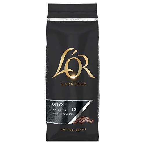 L’OR Espresso Koffiebonen Onyx (2 Kilogram, Intensiteit 12/12, 100% Arabica Dark Roast Koffie, UTZ Gecertificeerd), 4 x 500 Gram