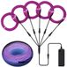 Câble EL néon - Violet - 5 x 1 m - Boîtier à piles - 3 modes pour éclairage de fête