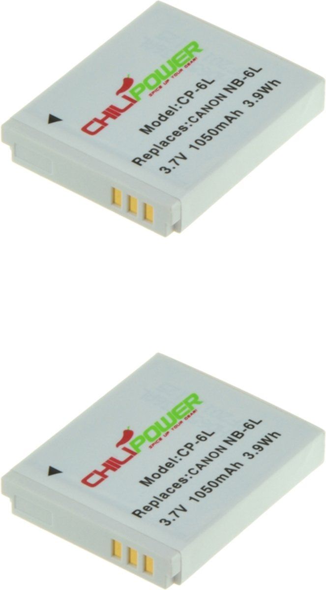 ChiliPower NB-6L accu voor Canon - 1000Ah - 2-Pack