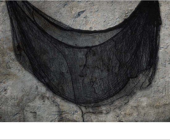 Fiestas Guirca - Zwarte stof (76 x 228 cm) - Halloween