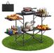 VEVOR Opvouwbare Campingkeuken, Kookstation voor Op De Camping met 4 Bijzettafels, Hittebestendig Tafelblad en Draagtas, Draagbaar Campingkeukenstation, Ideaal voor Picknicks, Barbecues en Camperreizen