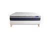 Actisom Ensemble 180x200 matelas mémoire de forme sommier kit blanc