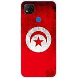 Tunesische vlag Siliconen hoesje compatibel met Xiaomi Redmi 9C