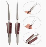 Actie4you® - Zelfknellende pincet set – 2 delig (recht & gebogen) – Klem Pincet – Knijptang – Vasthoud Pincet