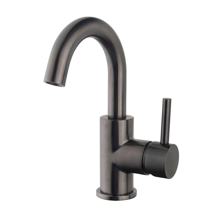 Wiesbaden Caral Wastafelkraan Opbouw Rond Gunmetal 1 Greeps