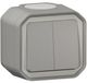 Legrand 069714L Plexo New, interrupteur série, 10A, connexion par fiche, IK08, gris