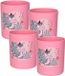 Plasticforte Gobelets - 4x - Plastique - 350 ml - Violet - Zebra - Enfants - Lave-vaisselle