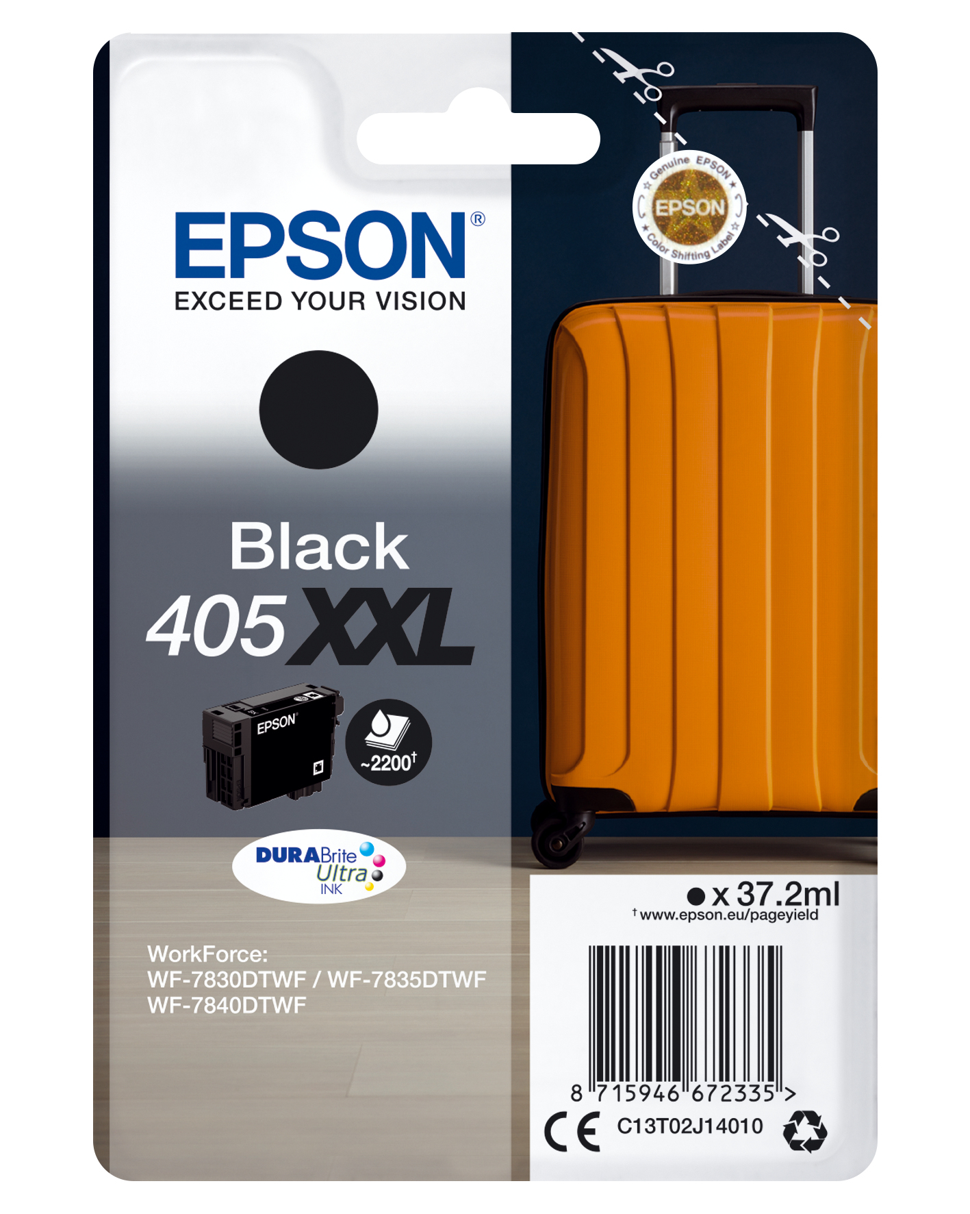 Epson   Singlepack Black 405XXL DURABrite Ultra Ink