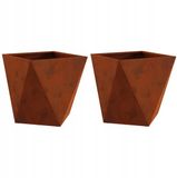 VidaXL Jardinière aspect Corten 50x50x50 cm