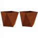 VidaXL Jardinière aspect Corten 50x50x50 cm