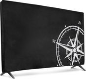 kwmobile TV-hoes voor 32" TV - Beschermhoes - Vintage Kompas design - Wit/Zwart