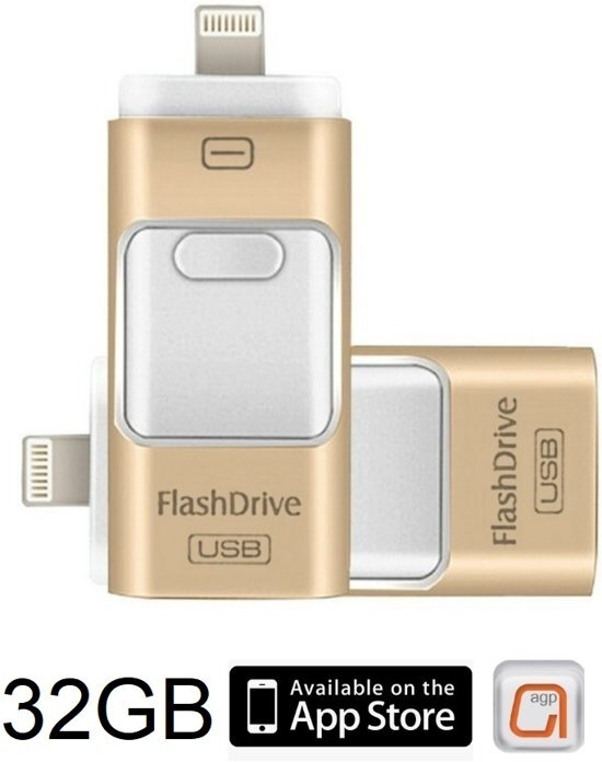 Drphone Flashdrive 32 GB USB Stick iPhone / iPad / Samsung USB Stick - Micro USB Naar USB Type A - Geheugenstick Data Transfer - Geschikt voor Android / Apple / Mac / Windows - Overzetten bestanden - Plug & Play + Extra Opslag - Zilver