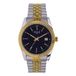 Lucardi Heren Regal horloge bicolor met blauwe wijzerplaat