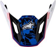 Alpinestars S-M7 Blaster Helmet Peak, weiß/blau/rot glossy, Einheitsgröße