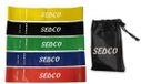 Sedco Set elastiques de résistance Fitness Set 5 pièces niveau - Multicolore