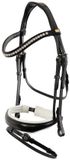 BR Equitation Hamilton Anatomisch Ruiterbit Zwart/Wit Leer Full