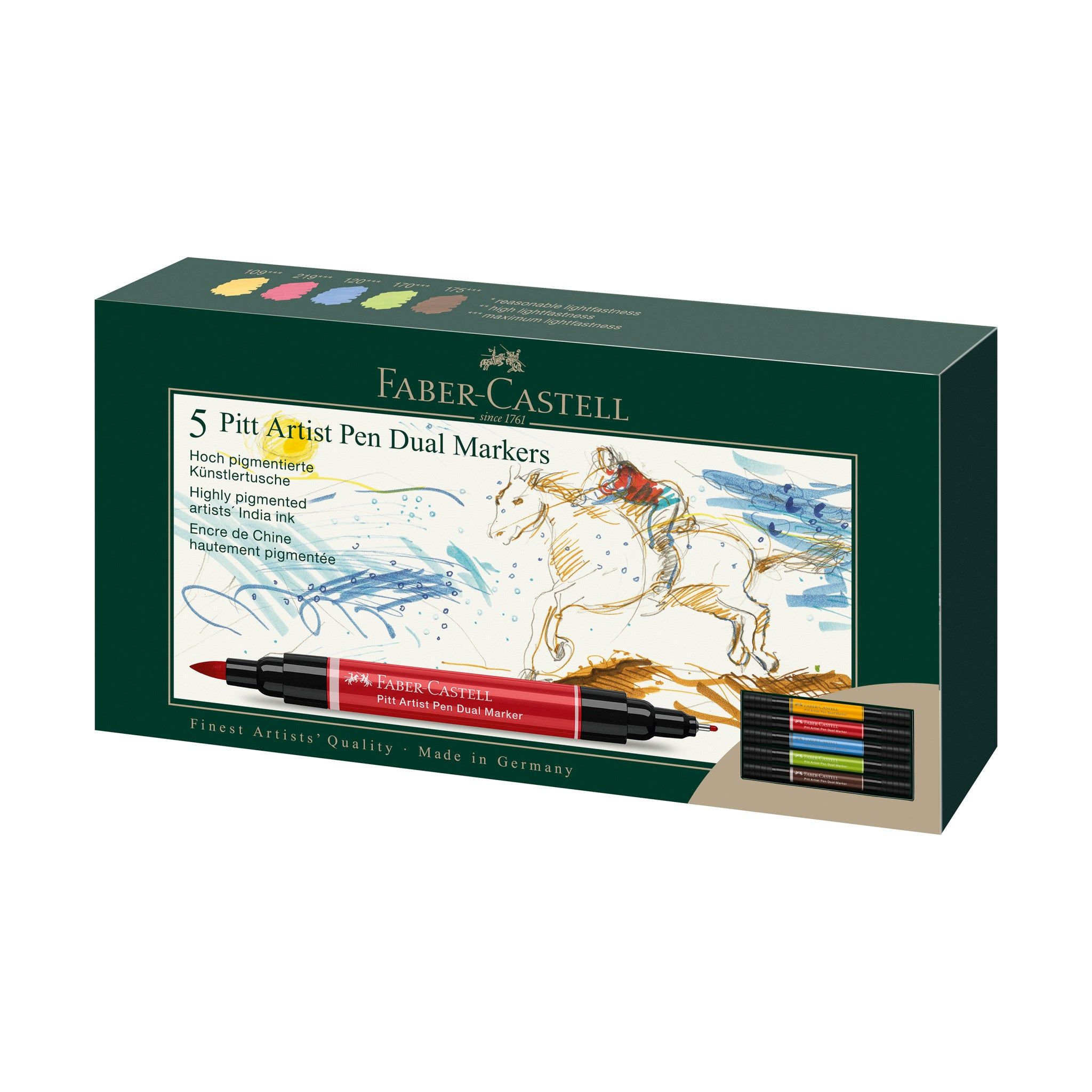 Faber-Castell 162005 - Markeerstiften - 5 stuks - Waterdicht
