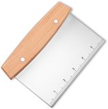 Unyqoos Spatule multifonctionnelle en acier inoxydable avec manche ergonomique en bois