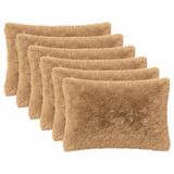 vidaXL Kussensloop 6 stuks Taupe 50 x 80 cm
