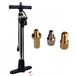 Merkloos / Sans marque Luxe fietspomp met manometer inclusief 3-delige nippelset
