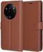 Techsuit Hoesje geschikt voor Realme 14 Pro - Leather Folio Book Wallet Case - Brun