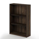 Furinno Jaya Simple Home boekenkast met 3 niveaus, verstelbaar, walnoot, Columbia Walnut, eenheidsmaat